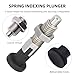 Push Fit Ball Nose Spring Plunger, 2PCS M10x1.5 Stainless Steel Steel Self-Locking Spring Knob Locating Pin Retractable Coarse Thread Index Plunger for Industrial Equipment