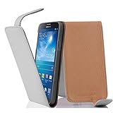 Cadorabo Case Compatible with Samsung Galaxy MEGA 6.3 in Polar White - Flip Style Case Made of Smooth Faux Leather - Wallet Etui Cover Pouch PU Leather Flip