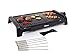 Produktbild Teppanyaki Grill mit 6 Teppan Yaki Gabeln, Tischgrill Elektro Grill mit herausnehmbarem Fettauffangbehälter, 2200 Watt, antihaftbeschichtete Grillplatte 50x25 cm