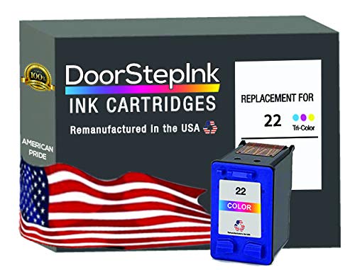 DoorStepInk Remanufactured Ink Cartridge Replacements for HP 22 1 Color C9352 for Deskjet F2276 3910 3915 3920, OfficeJet 4315v J3608 J3640 PSC 1401, 1417, Fax 1250 3180