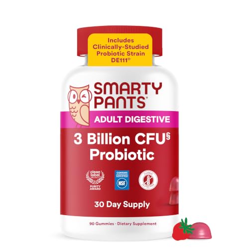 SmartyPants Adult 3 Billion CFU Probiotic Gummies, Gut Health, 30 Ct - image 1