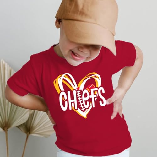 Football Shirts for Girls Boys Game Day T Shirt Kids Football Sunday Athletic Tee Top3