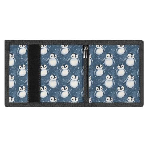 Cute Penguins Print Wallet for Men, 8 Credit Card Holder Slim Minimalist Front Pocket Small Mens Bifold Wallets3