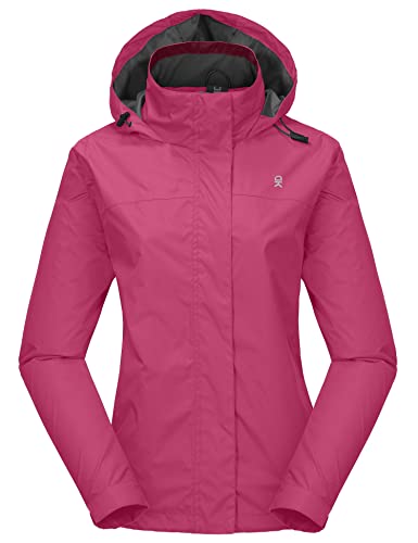 Little Donkey Andy Women’s Waterproof Rain Jacket Lightweight Outdoor Windbreaker Rain Coat Shell For Hiking, Travel Rose Xs #TOP2