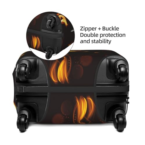 Fire 1 Luggage Cover for Suitcase, Suitcase Cover Protector Fit 22-24 Inch Luggage Travel Accessories, M4