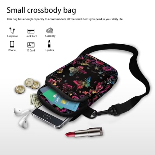 Image of Hawaiian Tribal Small Crossbody Bags for Women Cell Phone Bag Purse, Sea Turtle Zipper Sling Purses Shoulder Bag