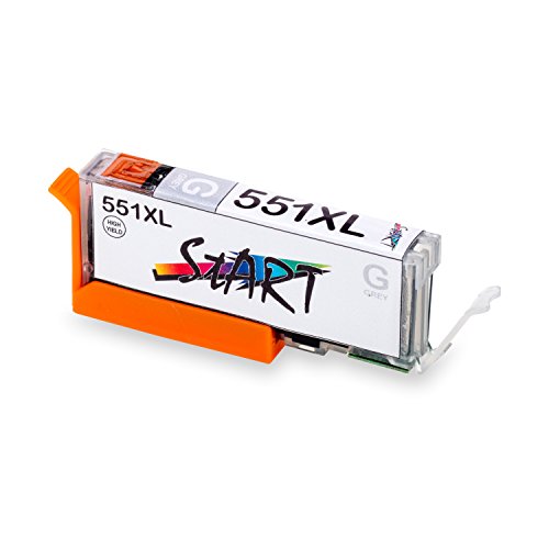 Start - 3 XL CHIP Cartucce compatibili per Canon CLI-551GY XL Grigio