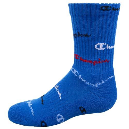 Image of Champion Kids' Kids' 6-pack Crew Socks With Color and Size Options