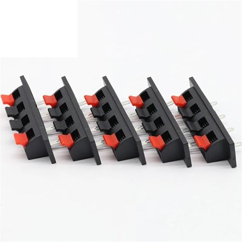 Connecteurs de bornier 4 broches et 4 positions pour haut-parleur (lot de 5 pièces)