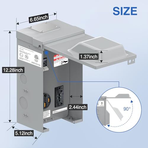 Image of Nilight 20 50 Amp RV Power Outlet Box with Breaker NEMA 14-50R GFCI Camper
