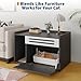 OUTGOODS 31.5 Inch Modern Litter Box Enclosure Cabinet, Concealed Litter Box with Vent Door/Left Side Storage Drawer & Shelf/Small Storage Cabinet/Raised Legs/Top Protectors,for All Kinds of Cats.