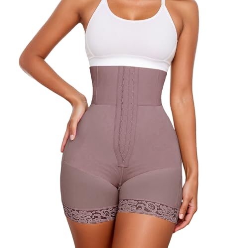 Genérico Fajas De Talla Grande Ropa Interior De Cintura Alta Que Los Glúteos con Cremallera para Mujer Bragas Corporales Sin Costuras Cómodas para Uso Diario (Purple S)