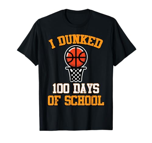 100 Days of School Basket 100th Day Toddler Boys Kids Maglietta