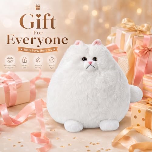 Image of Winsterch Giant White Cat Stuffed Animal, 20-Inch Large Stuffed Cat Plush