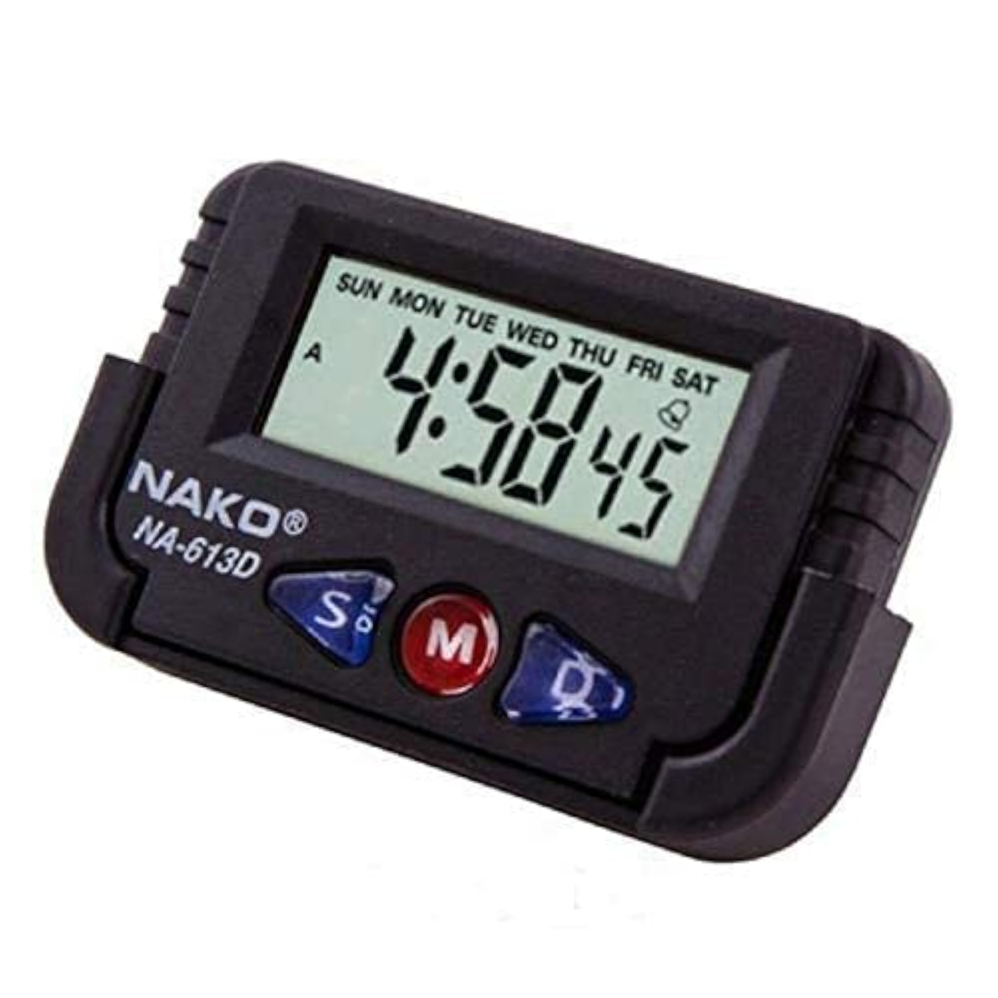 Plastic Digital LCD Table Clock with Timer for Desk & Car
