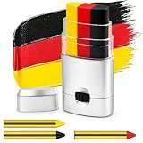 Sunshine smile Fanartikel Deutschland Schminkstifte Schminke Schwarz, Rot,Gelb,Schminkstift Frankreich Fahne,Face Paint für Damen & Herren - Weltmeisterschaft 2026 Wm