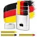YeahBoom WM 2026 Fanschminke Schminkstift Set,Deutschland Schminkstift Schwarz Rot Gold,Länderflagge Fan Schminke,Fan Gesichtsschminke,Deutschland Fanartikel,Face Paint für WM 2026,Fußball EM