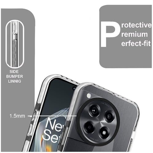 Image of A rtistque Ultra Stylish Back Cover Case for OnePlus 12R 5G | Premium Shockproof TPU | Protective Design | OnePlus 12R 5G Cover - White