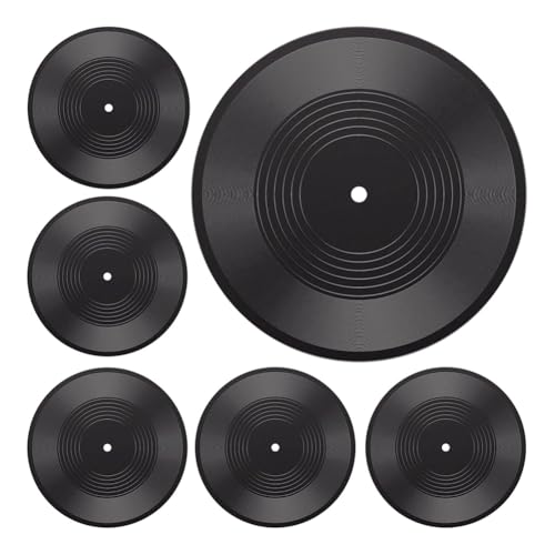 Aisuoka 6 en de 12 Pulgadas, Decoración Vintage de Discos Falsos, Vinilos Falsos en para Decoración de