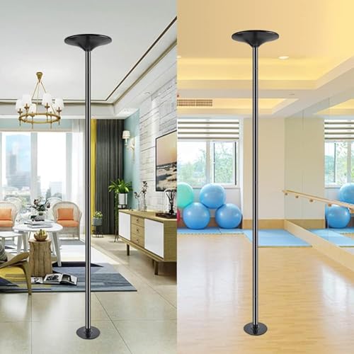 Generico Palo da Ballo con Montaggio Permanente a soffitto, palo da spogliarello Professionale per Fitness e Locali notturni, palo da spogliarello Nero per casa, Club, Camera da Letto, Appartamento,