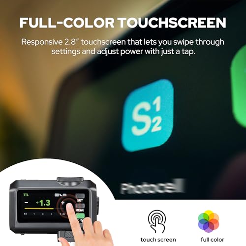 Image of GODOX iT30 Pro F TTL mini TTL Wireless Camera Flash Compatible for Fuji Cameras,2.4G Wireless Touchscreen Flash,Built-in Lithium Battery (Silver)