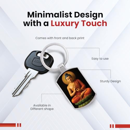 Image of Premium Printed Metal Keychain for Men & Women | High-Definition Artwork Print | Durable Key Ring for Car, Bike, Home & Office Keys | Stylish Decorative Key Holder Gift