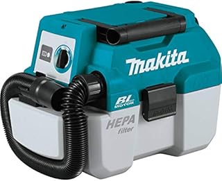 Makita XCV11Z 18V LXT Lithium-Ion Brushless Cordless 2 Gallon HEPA Filter Portable Wet/Dry Dust Extractor/Vacuum, Tool Only