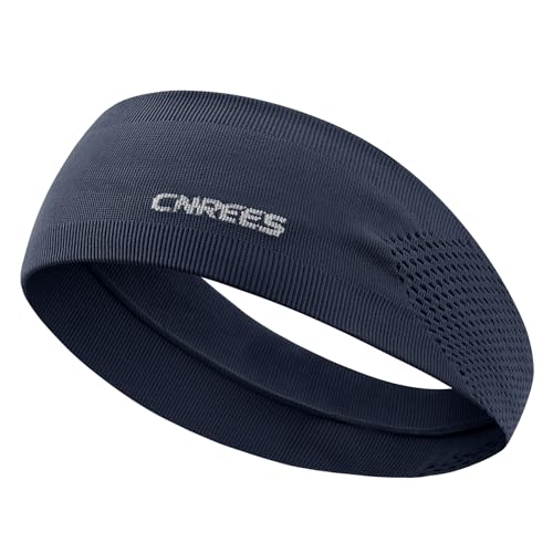 Image of Sports Headband for Men & Women - High Elastic Moisture Wicking Sweatband, Breathable Quick Dry Athletic Hairband for Running, Yoga, Gym, Workout
