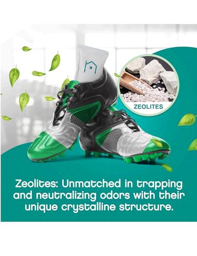Shoe Deodorizer with Zeolites 2-Pack - Odor Eliminator, Air Freshener, Smell Absorber, Sneakers, Gym Bags, Soccer Cleats, Closets, Pet Area, Reusable - Shoe Deodorant3