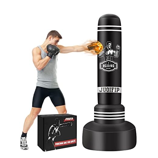 Freestanding Punching Bags for Adults 69" Freestanding Heavy Boxing Bag for Adult Men Standing Boxing Bag Inflatable Kickboxing Bag for Home Office Gym （with Gift Box）