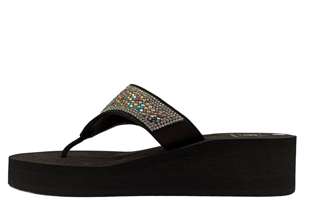 Laura Biagiotti Sandali Scarpe da Donna Zeppa Infradito Mare Doccia Piscina Neri
