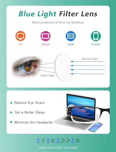 Image of Eyekepper 7-pack Blue Light Filter Glasses Women - Fashion Computer Eyeglasses +2.50