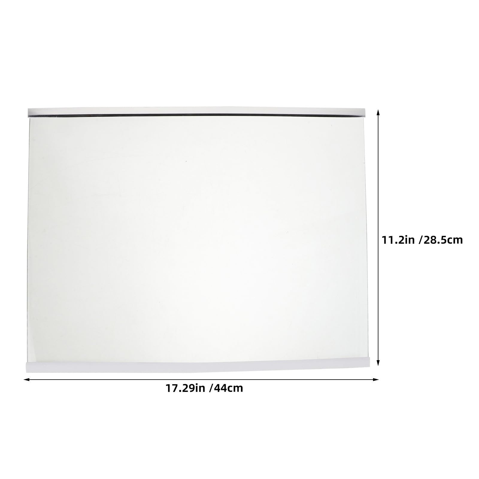 SECFOU Estante de Vidrio Templado para Compartimento de Nevera 44x28, 5 Cm | Borde Doble Recortado, Panel Transparente, Organización de Cocina y Limpieza Sencilla