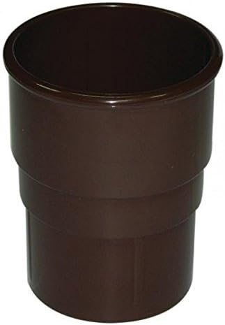 FLOPLAST 68mm Round Gutter Pipe Socket - Brown by FloPlast