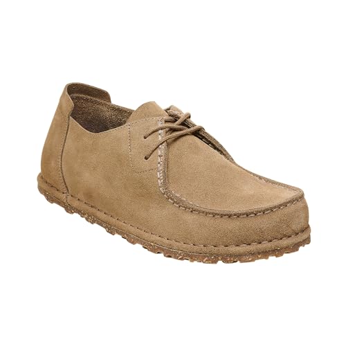 Birkenstock Unisex Utti Lace Suede Gray Taupe Shoes 7 W / 5 M US