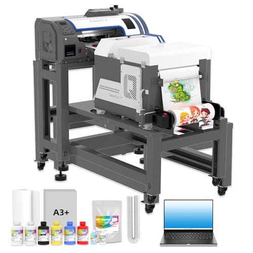 Lancelot Auto-Maintenance A3 M1630 Pro DTF Printer Bundle:All-in-One Automatic T-Shirt Printing System with Powder Shaker & Heater Dryer,T Shirt Making Machine,Ideal for Small Business & Startups