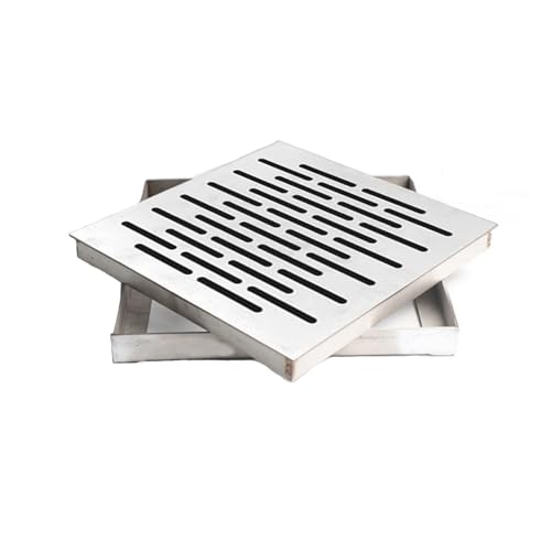 Grille de vidange carrée en acier inoxydable 304 finition brossée durable