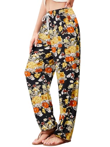 Palazzo boho femme mousseline : pantalon fluide style bohème et chic à jambes larges pour l'été