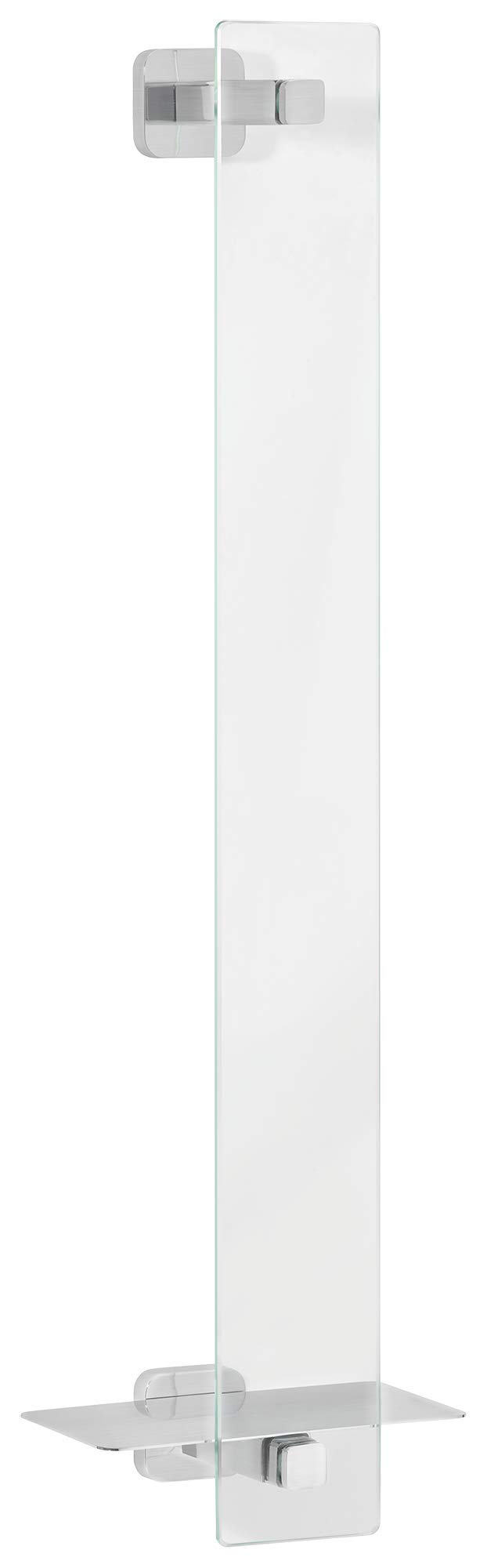 tesa ESTEETIC wieszak na ręczniki dla gości, w zestawie z roztwór klejowy, szlachetne wzornictwo, wygląd stali nierdzewnej, 127 mm x 180 mm x 667 mm