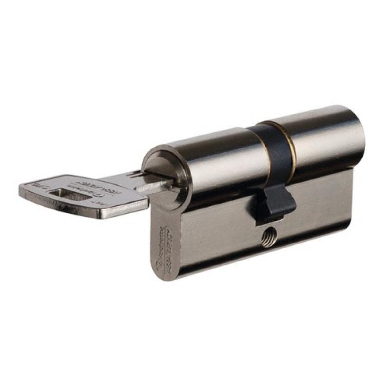 Vachette Velix Zylinder, 30 x 50 mm, doppelter Eingang, vernickelt, Widerstand gegen Stöße, Bohren und Lockpicking, 5 umkehrbare Schlüssel, Eigentumskarte und exklusives Patent bis 2036