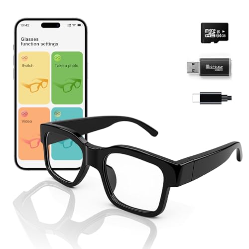 Yhsfsveh 1080P HD Video Camera Glasses Outdoor Sports Action Portable Wearable...