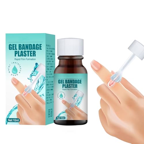 2 vendas de yeso líquido de gel de secado rápido para cortes menores, rasguños, heridas y piel seca agrietada, impermeable, transpirable (1)