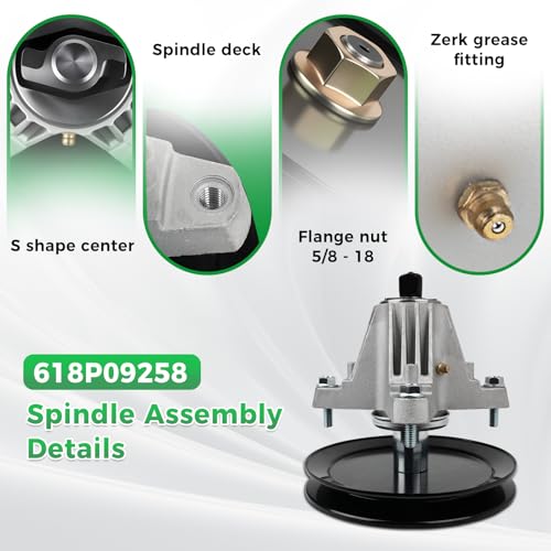 Ensemble de broche 618P09258 robuste pour Troy-Bilt XP