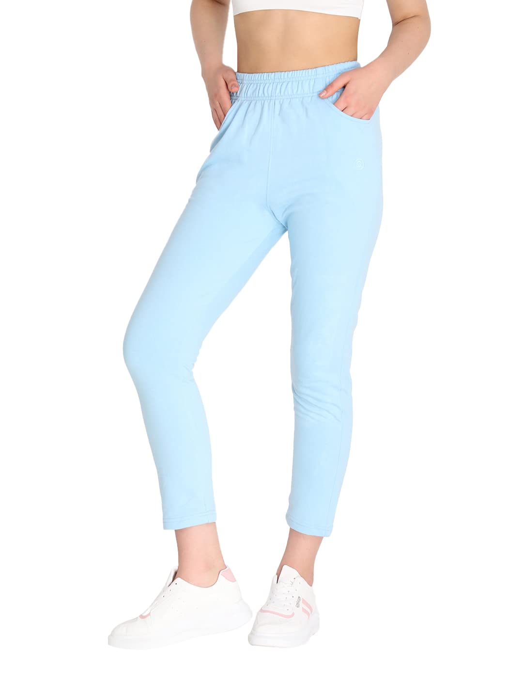 CHKOKKO Women's Regular Fit Mid Rise Track Pant