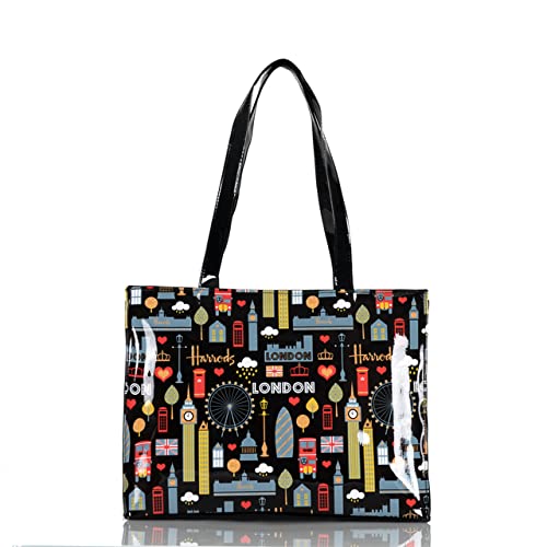ATMACA Zaino Borsa Per La Spesa Riutilizzabile Ecologica Ecologica London Lady Shopper Borsa Di Grande Capacità Di Borsetta Impermeabile