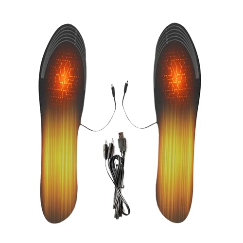 Plantillas calefactoras para zapatos – Calentadores de pies transpirables recortables – Cojín calefactor eléctrico para esquiadores, snowboarders, excursionistas, pescadores, esquí, ciclismo