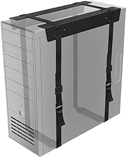 BONTEC Adjustable Under Desk PC Mount, CPU Holder, Adjustable Straps Fit up to 71 Inches - PC Tower Holder