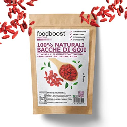 Foodboost Bacche di Goji 500g - 100% naturali da
