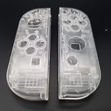 Full Housing Faceplate Handle Shells Case Cover with Battery Middle Frame Shell Plate for Nintendo Switch Controller Joy-Con Faceplate Clear