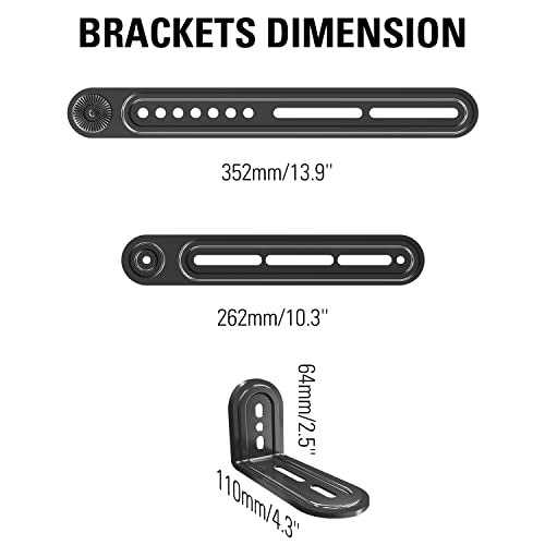 Image of Mounting Dream Soundbar Mount Fits Most Sound Bars Up to 15 lbs, Mounting Soundbar Above or Under TV, Sound Bar Mounting Brackets for TV, Sound Bar Mount with Detachable Extension Plates MD5422